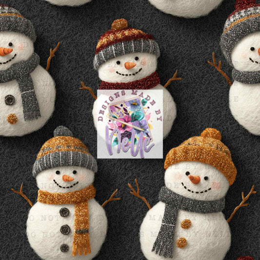 Textured Snowmen