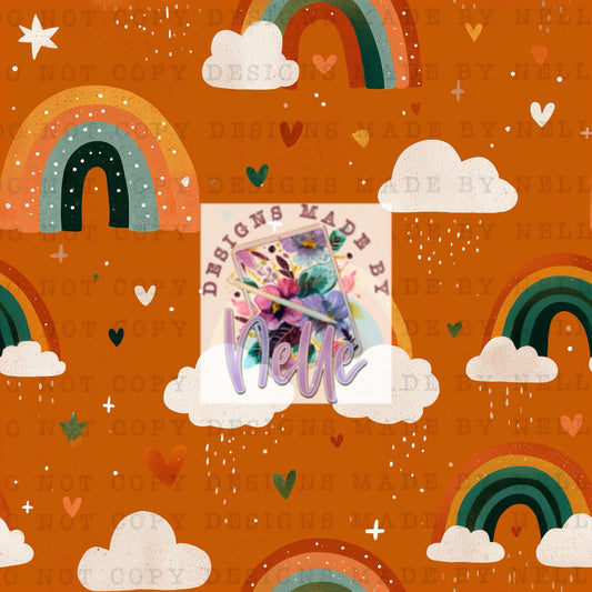 Whimsical Fall Clouds (Rainbow)
