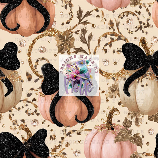 Blush & Black Pumpkin Glitter