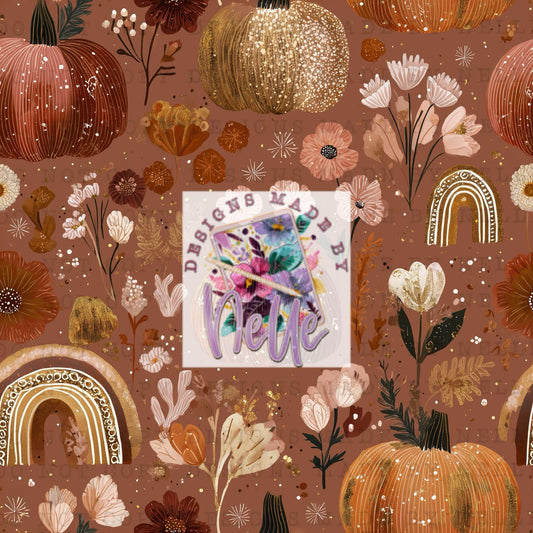 Fall glitter pumpkins- tan