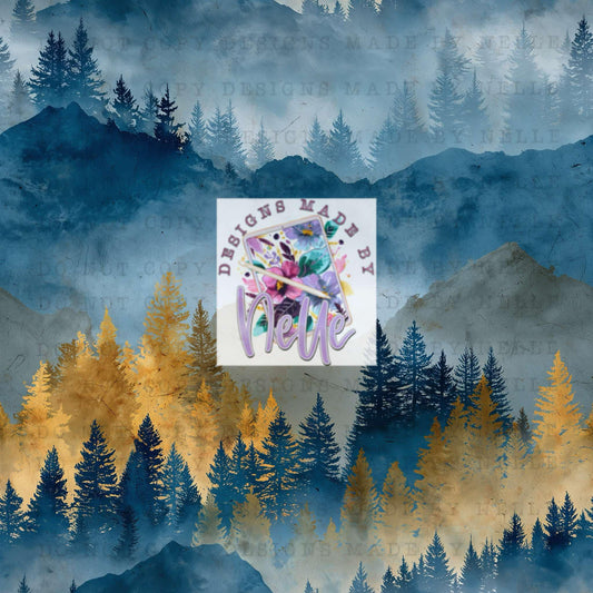 Watercolor Fall Scene