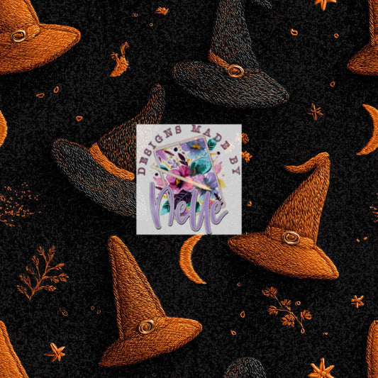 Embroidered witch hats