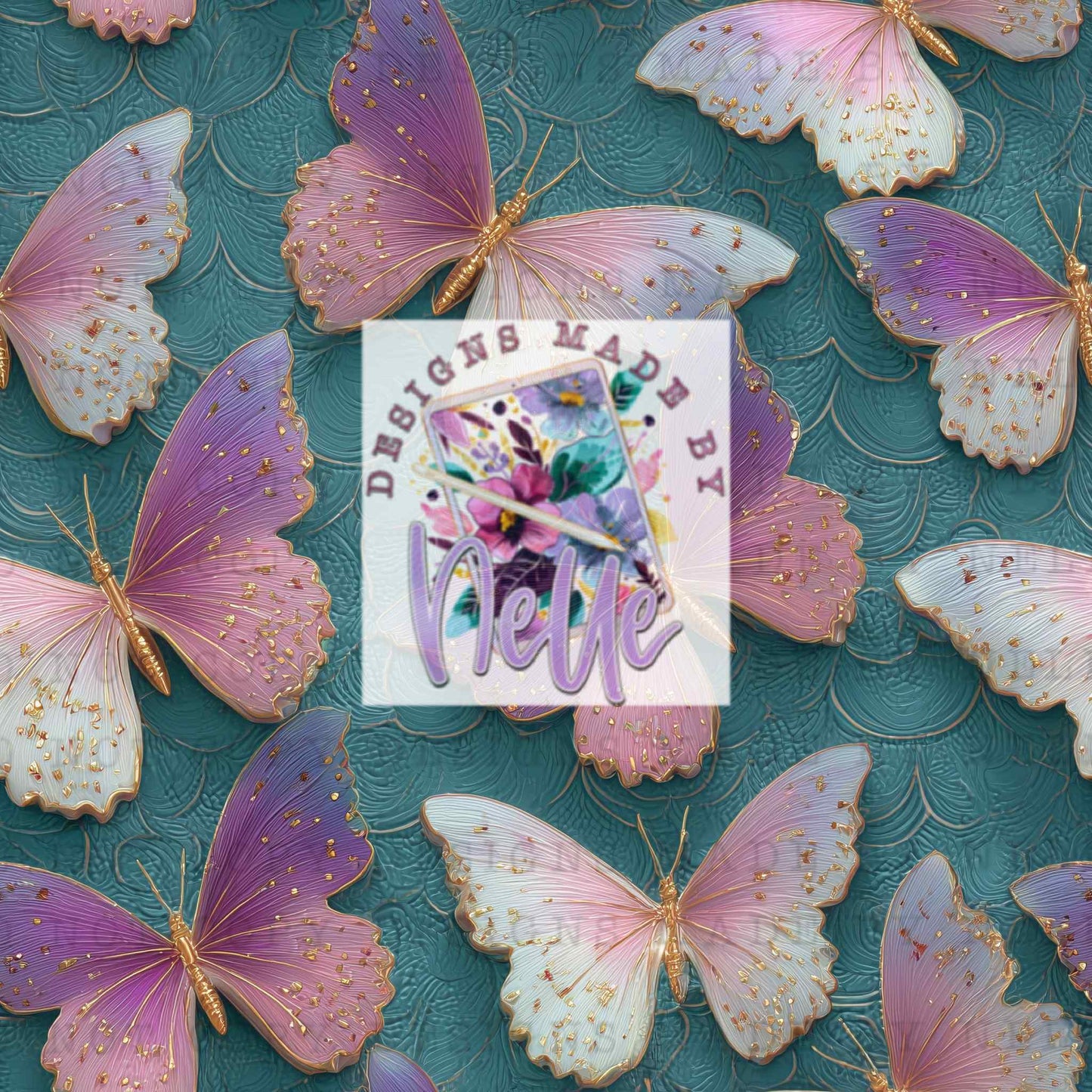 3D butterflies (Pink/Purple/White)