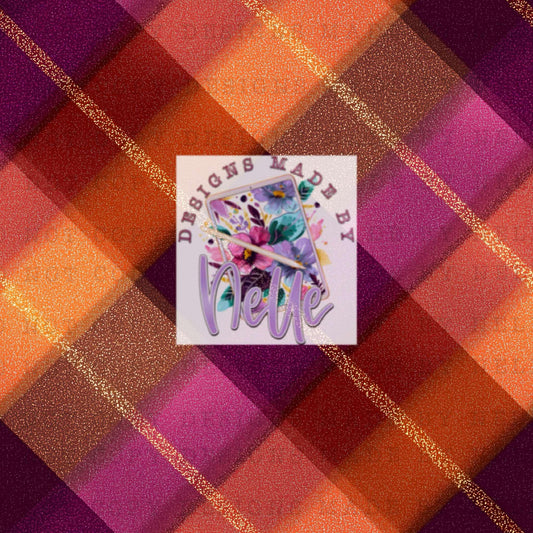 Purple Fall plaid with glitter tones