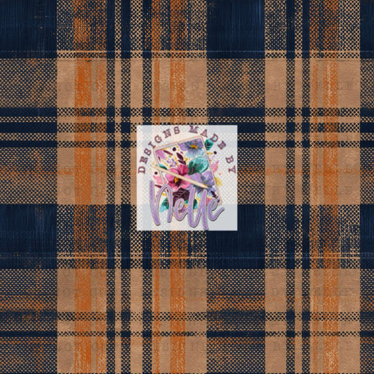 Fall plaid - blue/orange