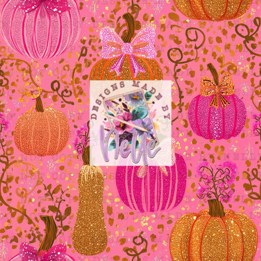 Pink glitter gourds