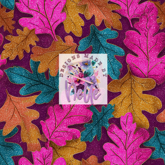 Glitter fall leaves