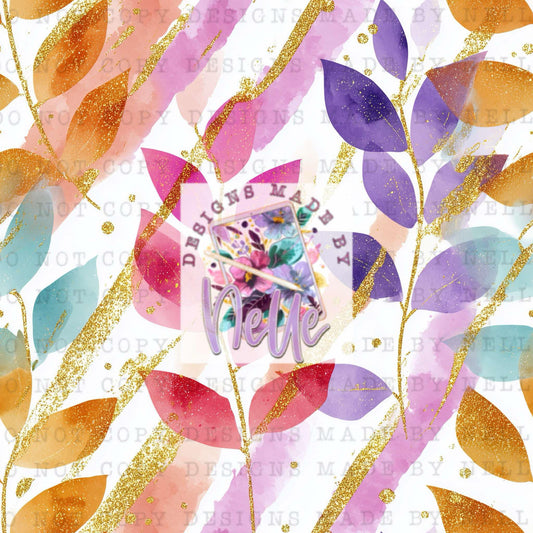 Watercolor fall leaves