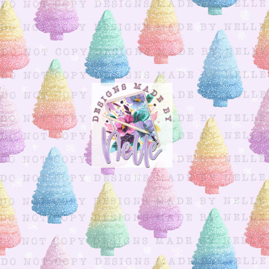 Colorful Glitter Trees