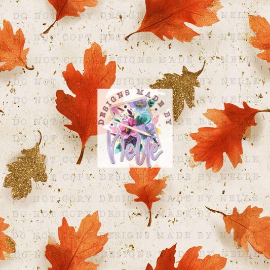 Textured gold and orange leaves