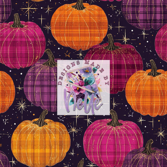 Glittery plaid Pumpkins