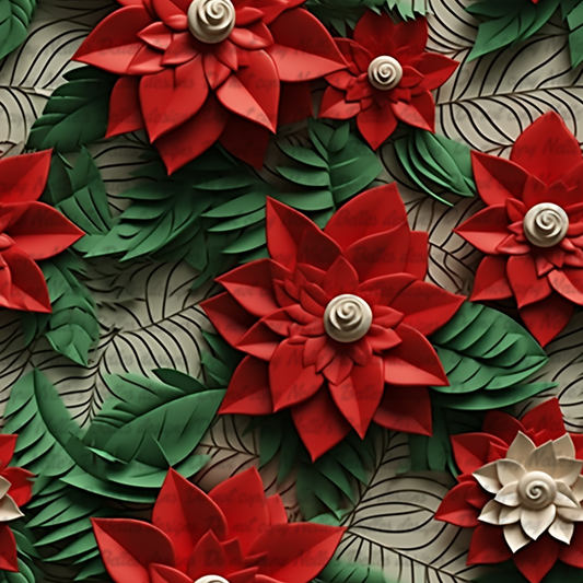 3d poinsettias 3