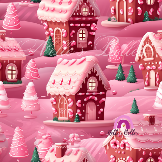 Pink gingerbread houses 1