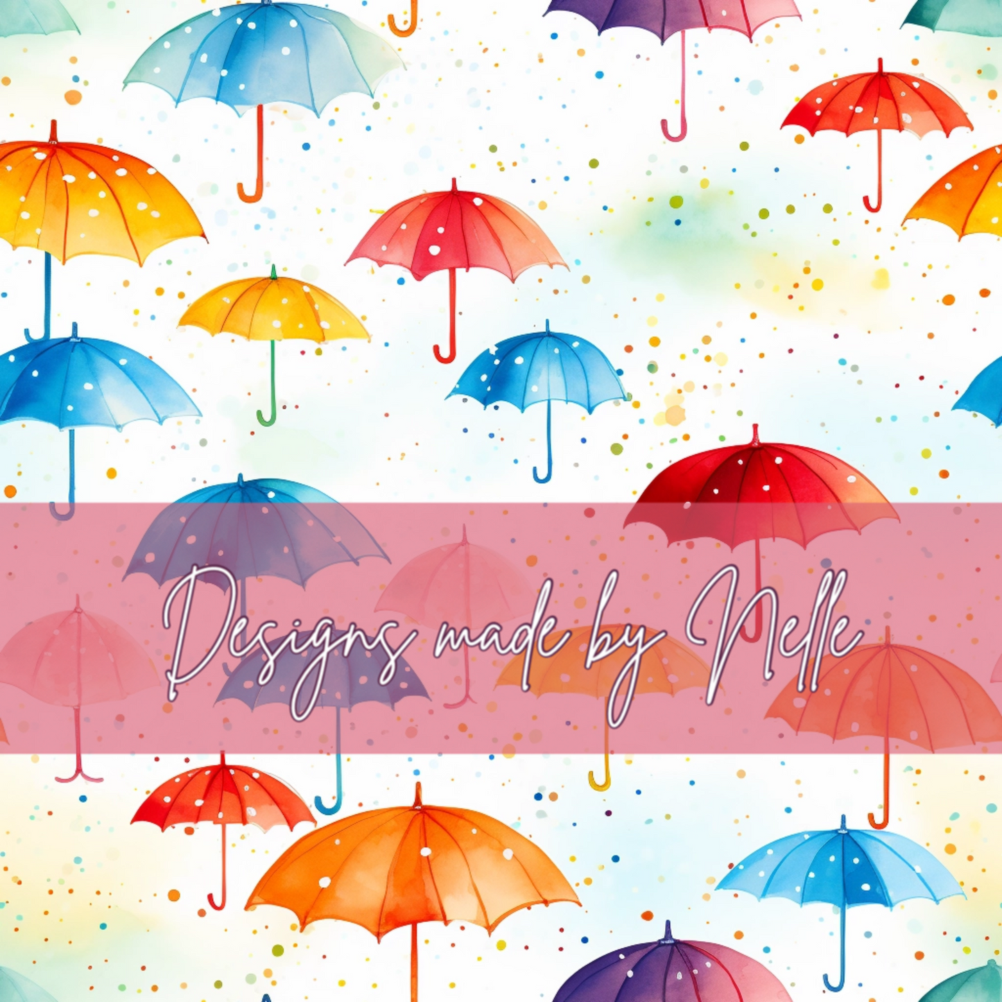 Watercolor umbrellas