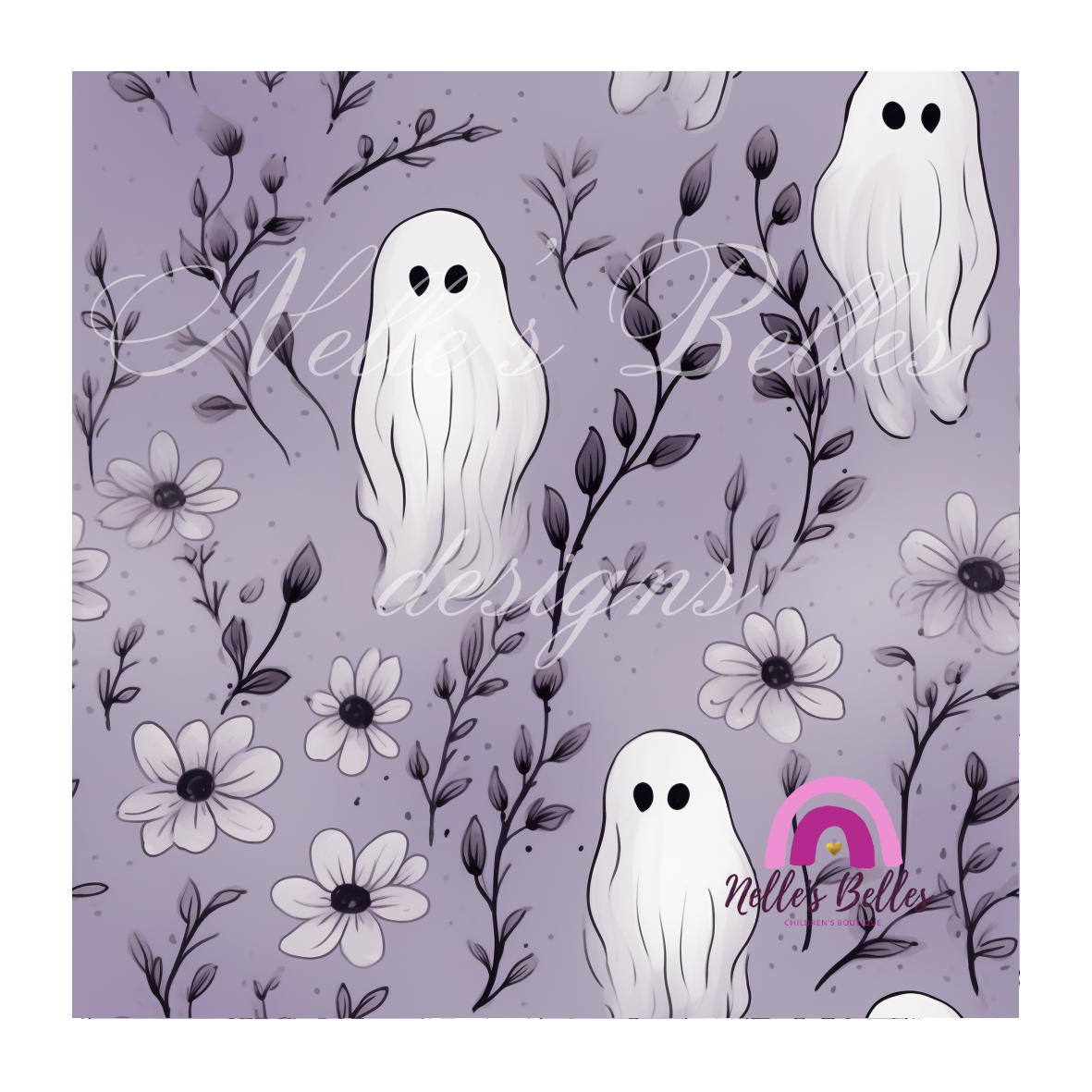 Ghost on a light purple background 2