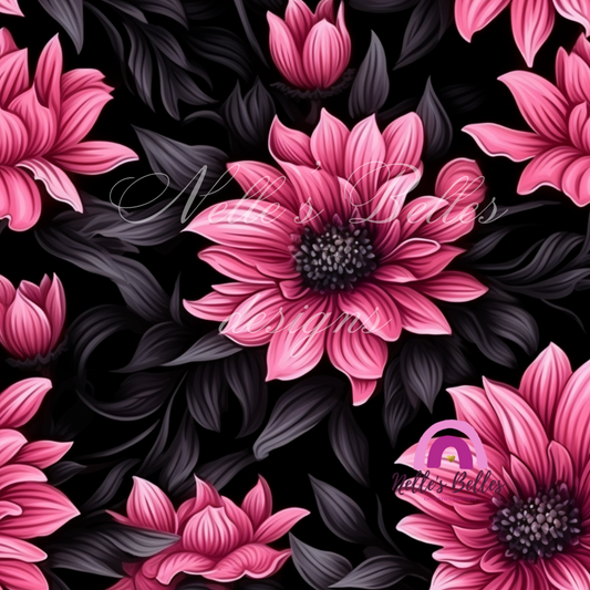 Black and pink Flowers 1