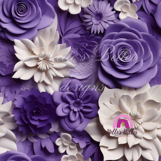 3-D purple and white design 1 seamless