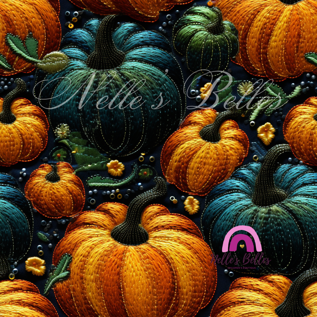 Orange and green blue pumpkins